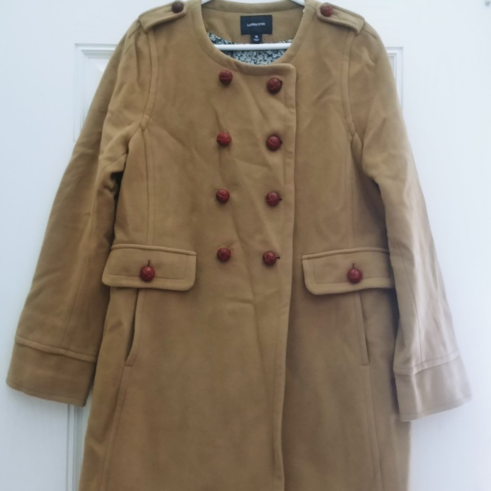 Women's Lands' End Wool Coat